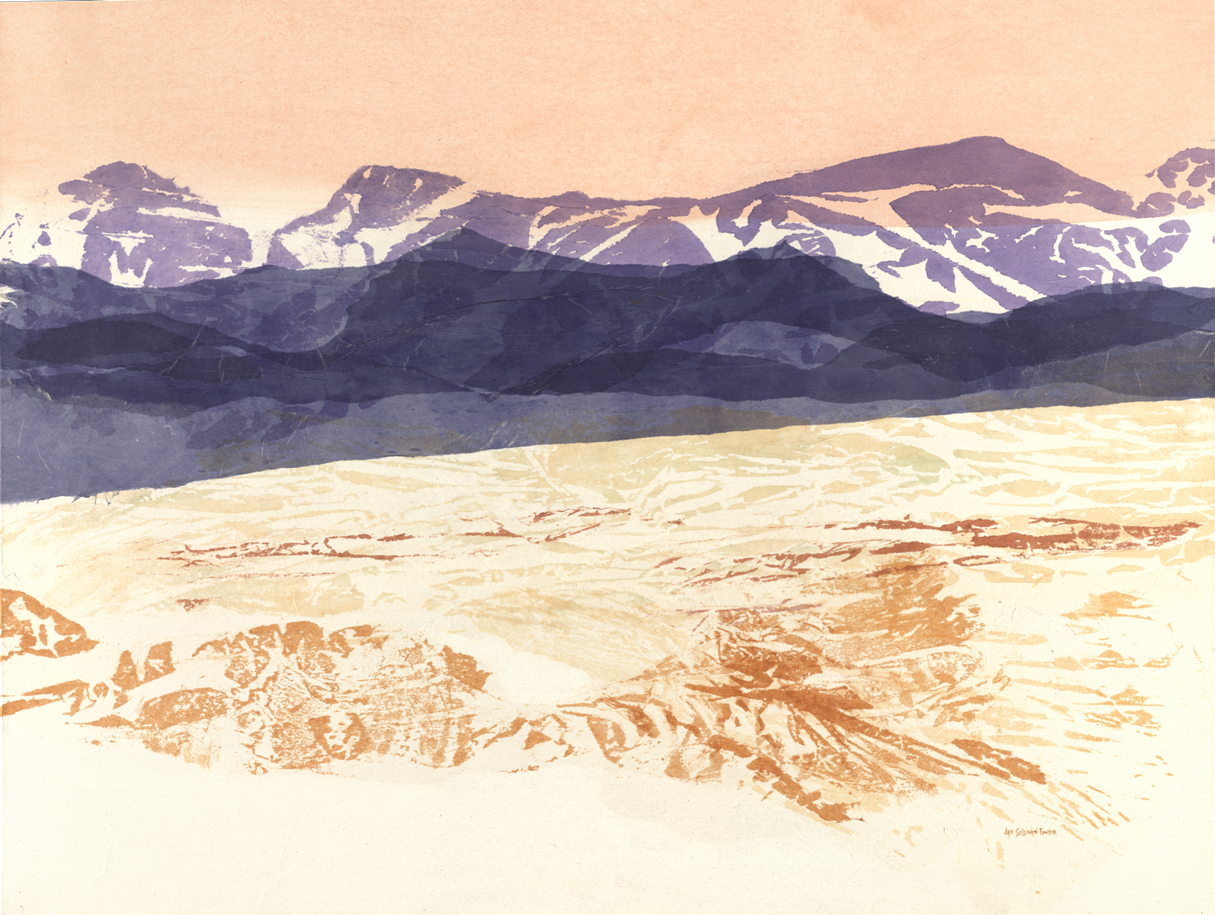Mountain Majesty 'Mountains in Washi' series by Jan Sullivan Fowler