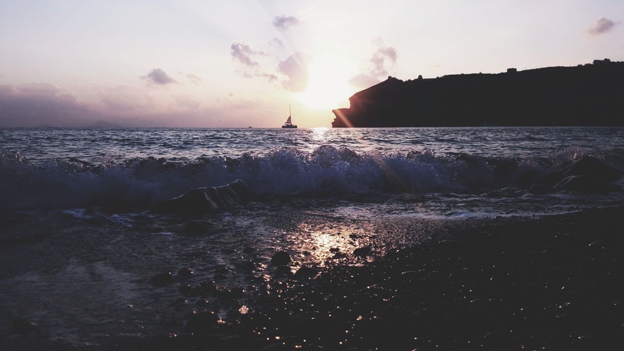 Ηλιοβασιλέματα © Ζωή Μπουλουγούρα Σαντορίνη, Μαύρη Παραλία
