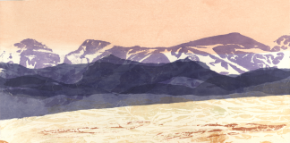 Ethereal Creations of Washi: Jan Sullivan Fowler | The ART.gallery Mountain Majesty 'Mountains in Washi' series by Jan Sullivan Fowler
